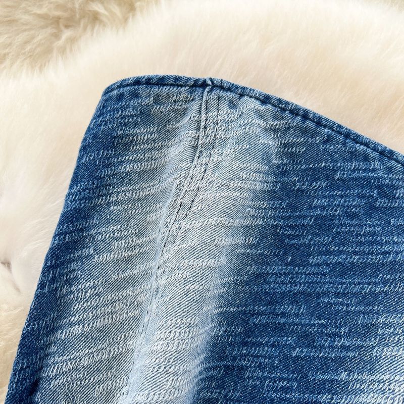 Damenbekleidung, Freizeitanzug für Damen im Sommer, hochwertige, ärmellose Weste mit Farbverlauf, gerade Jeanshose mit hoher Taille und weitem Bein_voghion.com