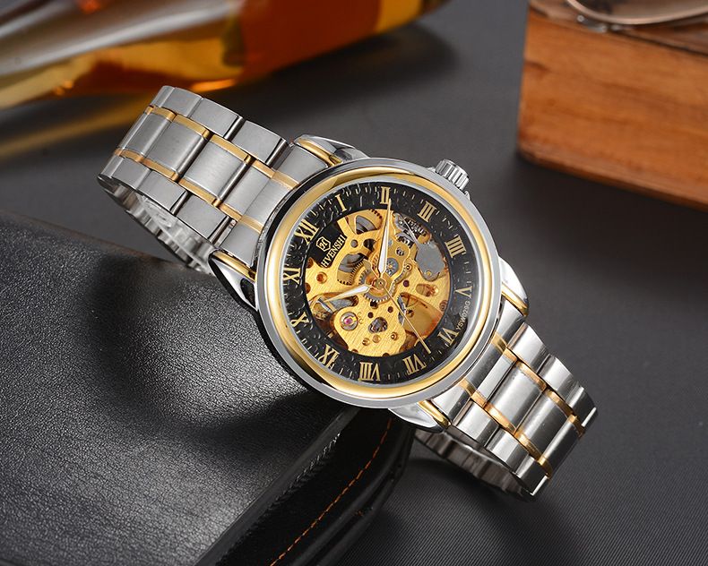 New Fashion Trend Men's Double sided Hollow Fully Automatic Mechanical Watch_voghion.com