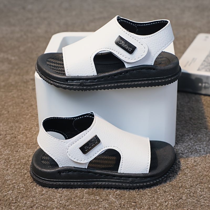 Trendy effen kleur open teen jongens, ademende antislip sandalen voor vakantiestrand, zomer_voghion.com