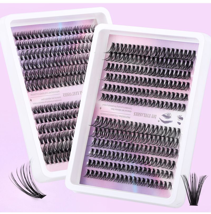 240 - Cluster Segmented False Eyelashes Kit 30D/40D Thickening Large Capacity, Single - Cluster Fluffy Lashes For Grafting_voghion.com