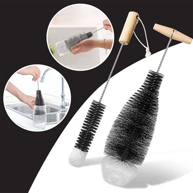 Trinken Weinglas Flasche Tasse Reinigung Soda Stream Flaschen Bürste Mit Buchenholz Griff Glaswaren Gläser Reiniger Küchen Reinigungs Werkzeug_voghion.com