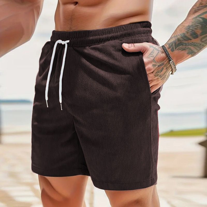 Short de sport en velours côtelé à séchage rapide pour homme, style américain, simple et décontracté, 2025_voghion.com