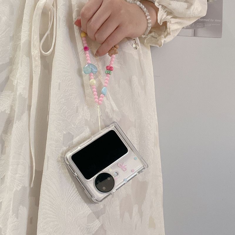 Japanese and Korean Wave Dot Puppy Suitable for OPPO Find N3 flip Phone Case N2 flip Folding Screen Protective Cover_voghion.com
