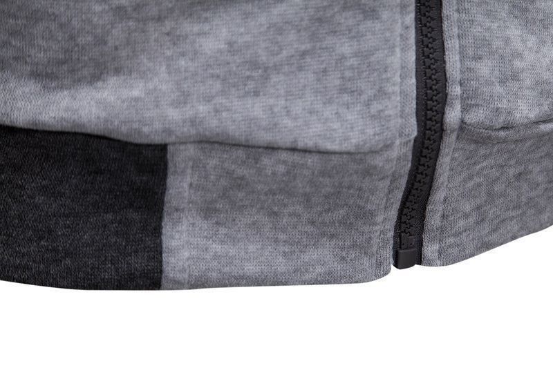 Fashion Casual F Ake Zweiteiliger Slim Fit Color-Block Kapuzen-Cardigan-Sweatshirt Neuer Herrenstil_voghion.com