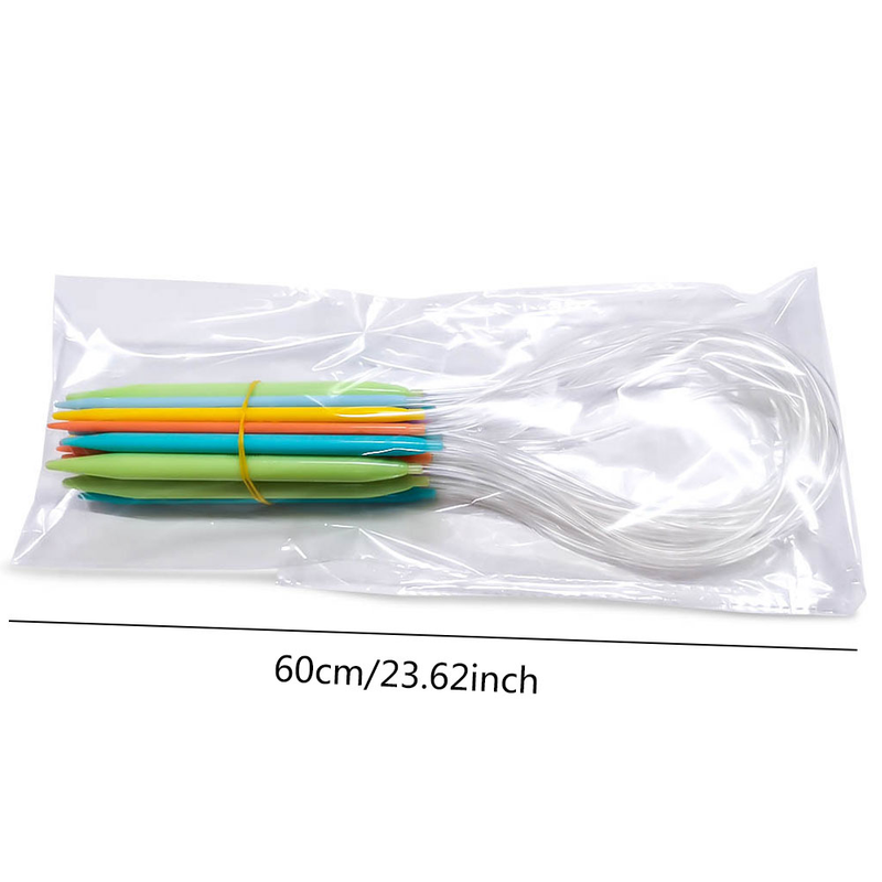 Pullover-Nadel-Strickwerkzeug, Kunststoff-ABS-Farbe, Rundstricknadel, Länge 80 cm, 60 cm, 40 cm_voghion.com