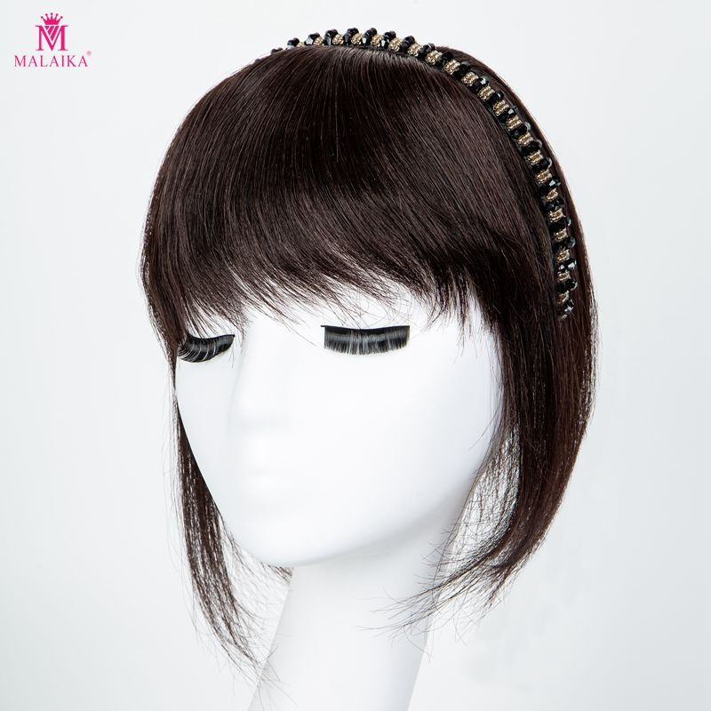 Topper per capelli umani con frangia da donna Clip in frangia con fascia parrucchino dritto per capelli diradati chignon marrone e nero_voghion.com