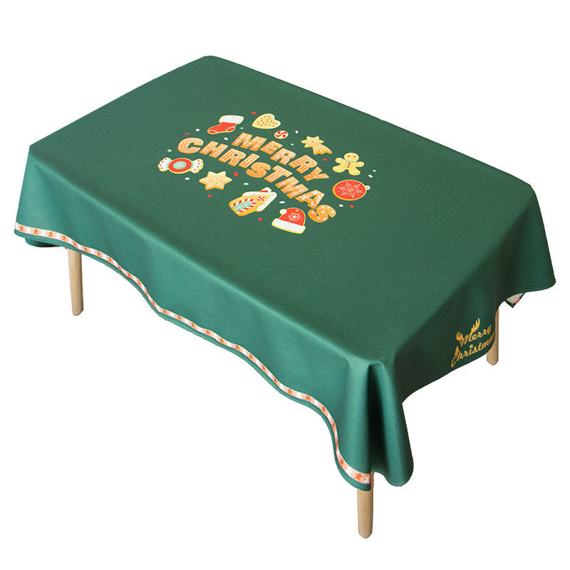 Kersttafelkleed waterdicht, anti-verbranding, anti-olie en geen wastafelkleed, tafelmat, salontafelmat, tafelkleed, studeertafel_voghion.com