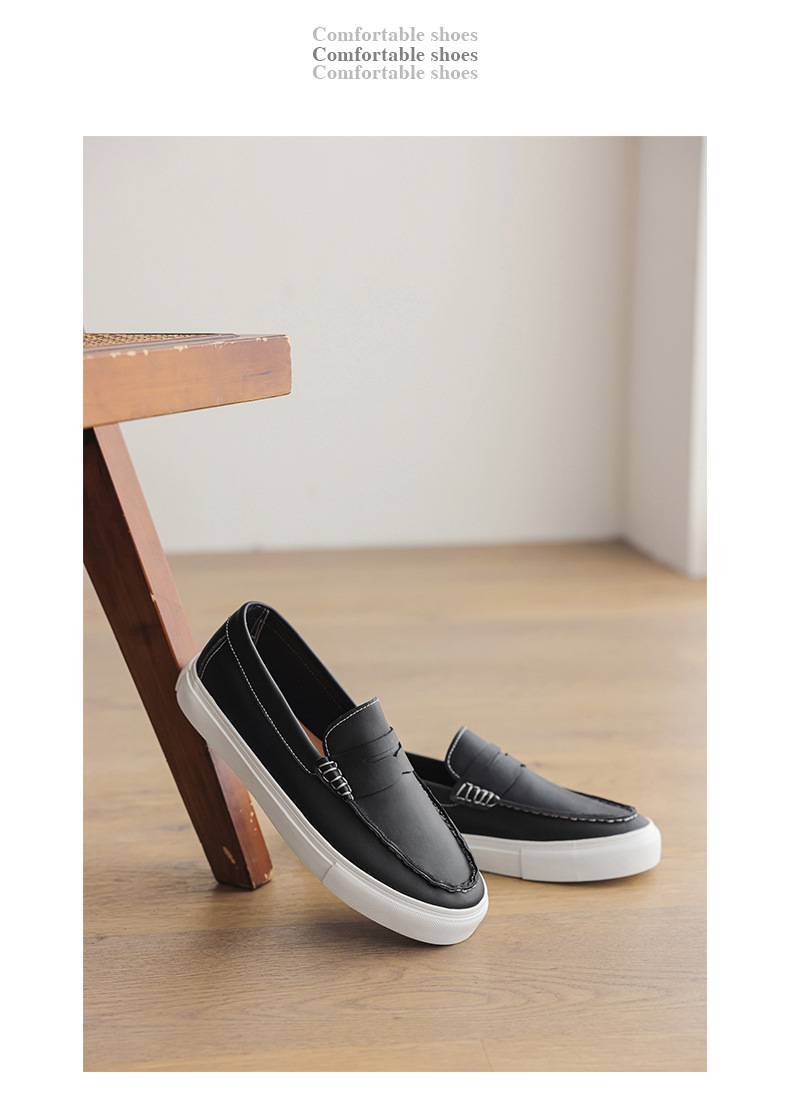 Sommer-Loafer, britische Freizeitschuhe, Herren-Lederschuhe, Bean-Schuhe, Schnürschuhe, im Internet bekannte und beliebte Herrenschuhe_voghion.com