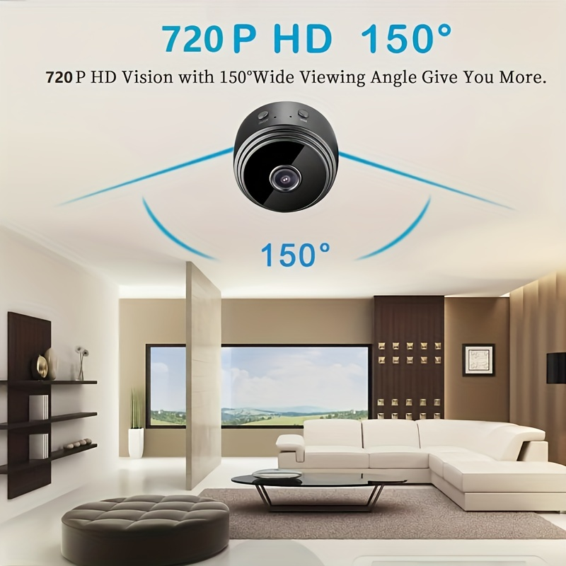 Mini WiFi Security Camera 1080P HD: Indoor Home Camera With Night Vision, Motion Detection Phone APP Remote View 2.4G Wireless For Pet/Baby Monitoring_voghion.com