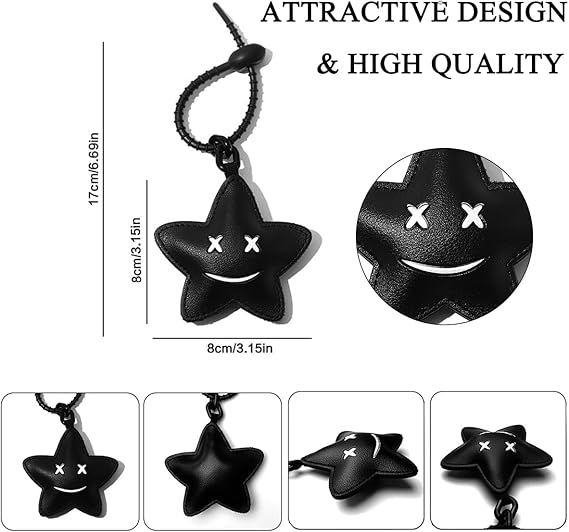Coole tasbedels voor handtassen, leren tashanger, handgemaakte autosleutelhanger, grappige cadeaus_voghion.com