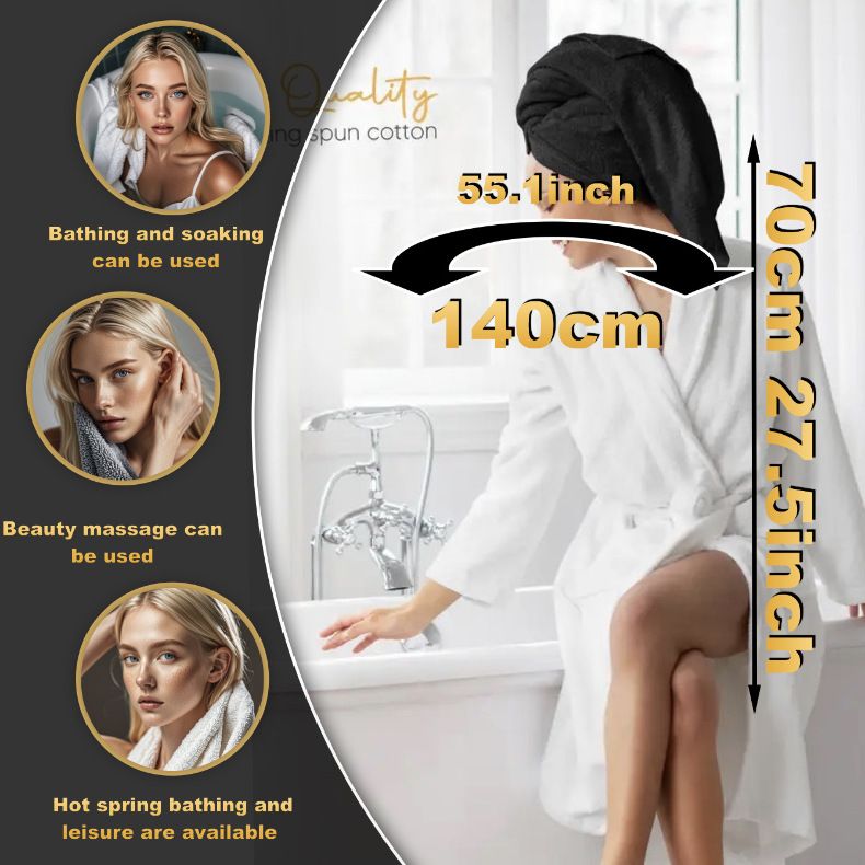 Pure Cotton Household Towel Set (6 Pieces), Including Bath Towels, Face Towels, Shower Towels And Hand Towels_voghion.com