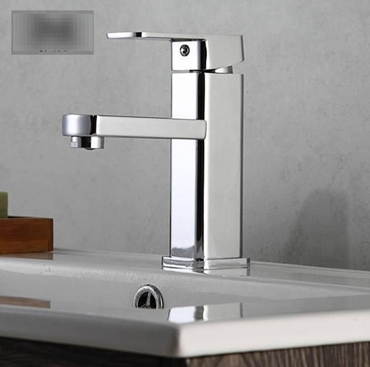 Kare Musluk Sıcak ve Soğuk Tek Delikli Tek Kulplu Lavabo Lavabo Musluğu_voghion.com