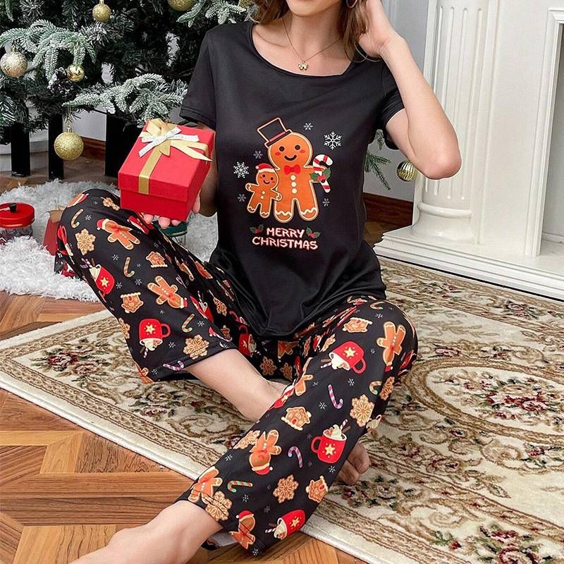 Pantalon de pyjama imprimé dessin animé pour femme – Pantalon long doux et respirant pour dormir, se détendre et porter au quotidien._voghion.com