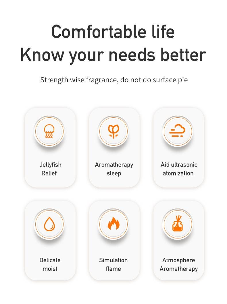 Flame & Jellyfish Aroma Diffuser – Ultrasonic Cool Mist Humidifier With 8H Timer, Sleep Aid & 36dB Quiet Operation For Bedroom/Office_voghion.com