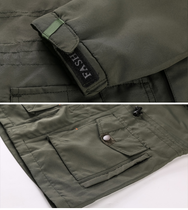 Herrjacka Herr lös vindtät sportarbetsjacka ledig hård skaljacka med huva_voghion.com