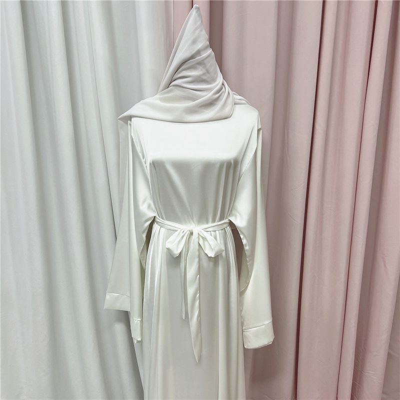 Women’s Clothing Turkish solid color large size multi color robe dress_voghion.com