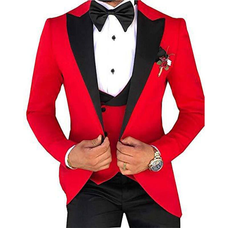 Men's Clothing Groom Casual Suit Three Piece Suit White Large Size Business Best Man Wedding Banquet Suit Suit Men_voghion.com