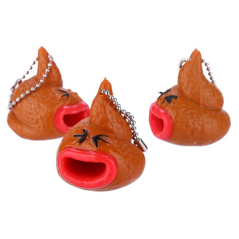 ToysMall Prank Poop Pendant Anti-stress Quick Recovery Vivid Out Tongues Tricky Poop Toys for Relax_voghion.com