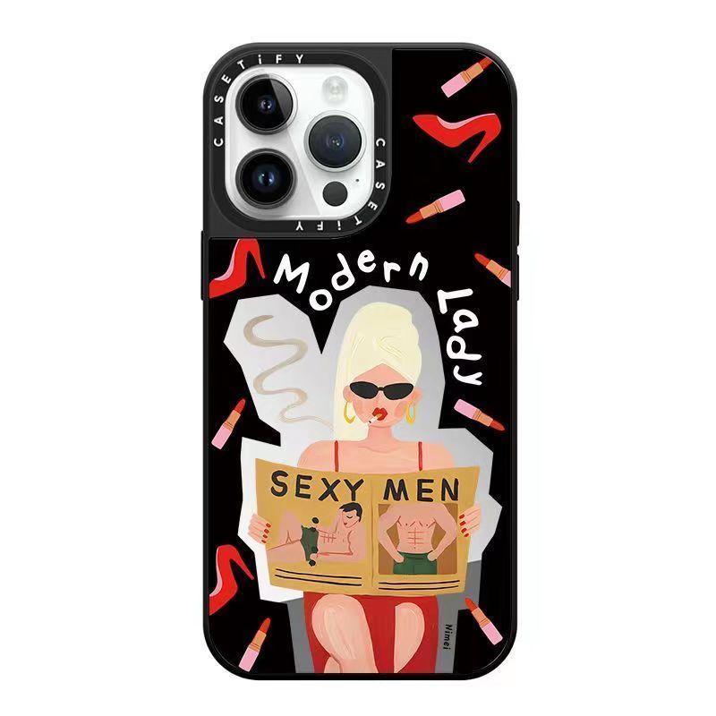 Casetify Collaboration Mirror Phone Case 11 Max Modern Girl 12/13 Pro Light XR 7 8P_voghion.com