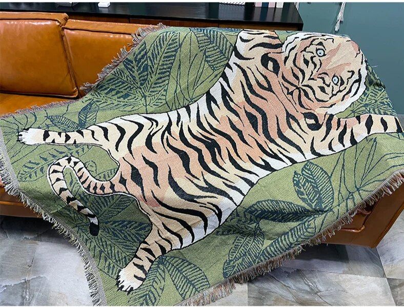 Sofa air condiing cover nap office, simple modern knitted thread blanket, sofa towel, model room, living room_voghion.com