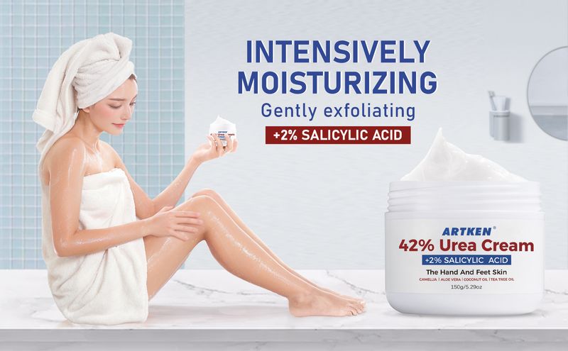Fußpflege 42% Harnstoffcreme + 2% Salicylsäure Anti-Trocknung und Feuchtigkeitsspendende Starke Feuchtigkeitsreparatur Grobes Englisch_voghion.com