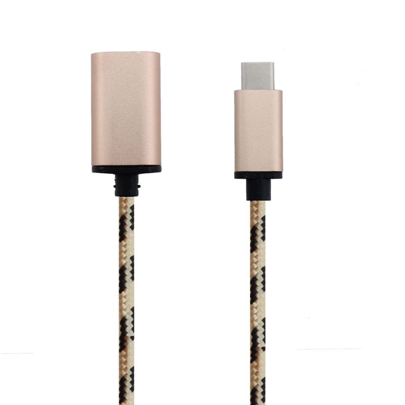 Siatka muzyczna festiwalowa tkana Type-c Android Micro OTG dane aluminium metal USB2.0 adapter telefoniczny kabel_voghion.com