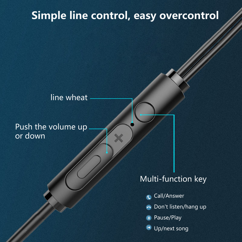 G31 Wired Earphone High Fidelity Intelligent Noise Cancelling Lightweight 3.5mm Stereo Sports In-ear Gaming Earbud for_voghion.com