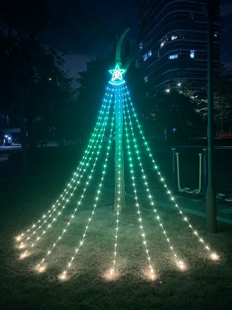 New LED five star fantasy light leather line light three wire point control Bluetooth music remote light string Christmas atmosphere light_voghion.com