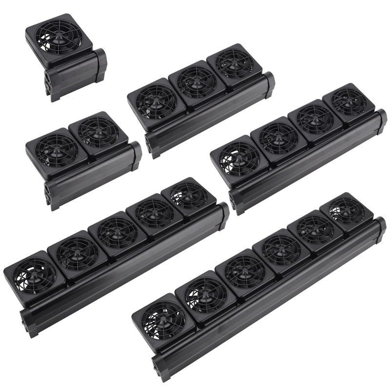 1/2/3/4/5/6 Aquarium Fish Tank Fan 8 Speeds Adjustable Temperature Control Fan Tank Cooling Aquarium Fan Water Cooling Mute_voghion.com