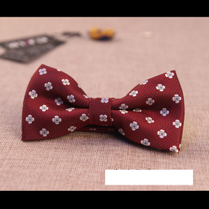 Men's fashionable groom and groomsmen wedding bow tie men's red black wedding bow tie _voghion.com