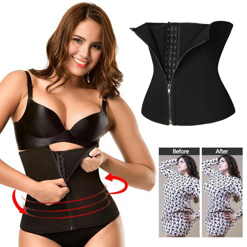 fivela ajustável corpo moldando cinto de barriga palácio espartilho cinto de barriga com zíper_voghion.com