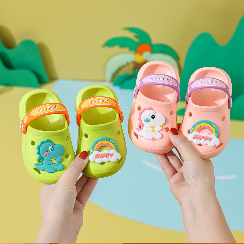 Sommerhausschuhe für Kinder für Mädchen, süße, weiche Sohle, rutschfeste Kindersandalen für Kleinkinder, Säuglinge und junge Kinder, Lochschuhe für Jungen_voghion.com