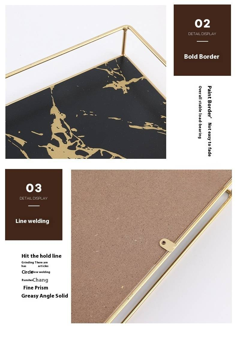 Quadratischer Kosmetiktablett-Organizer – Luxuriöse Kosmetikaufbewahrung für Badezimmer und Schreibtisch (Elegante, modische Wohndekoration, Mehrzweck-Präsentationstablett)_voghion.com