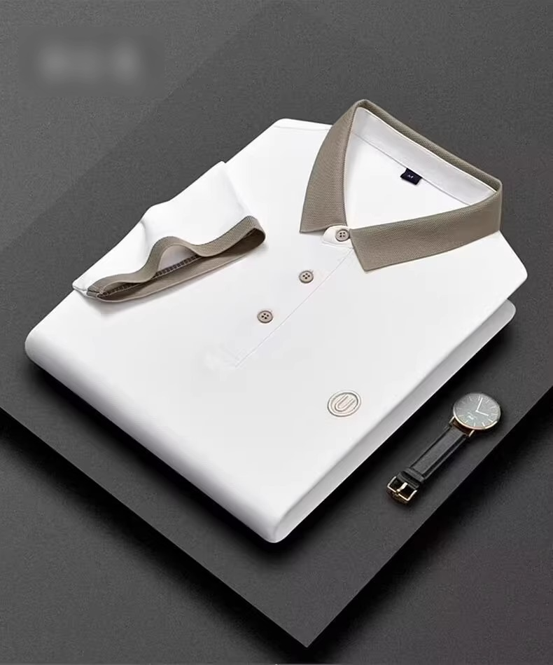 Men's Clothing Men's Short Sleeved Polo Shirt Summer Light Luxury Business Casual Tops Embroidered Lapel Middle_voghion.com