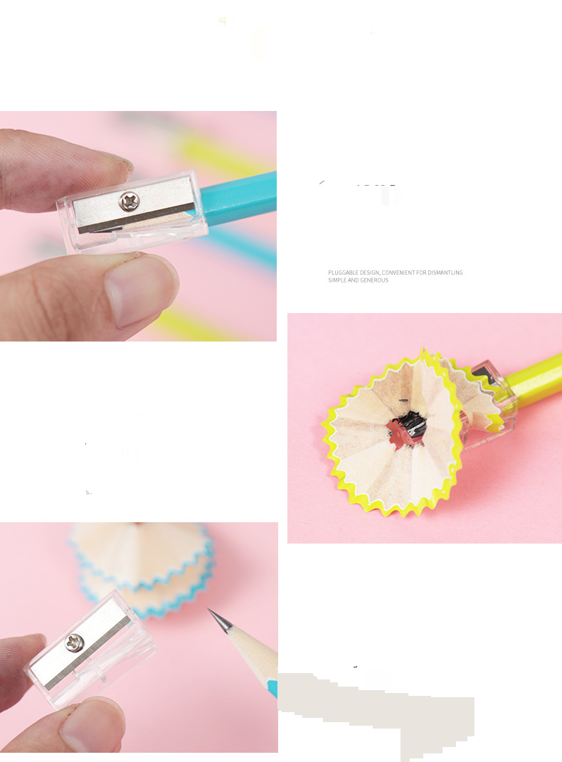 Transparent Single-Hole Manual Pencil Sharpener - Compact, Lightweight & Durable For School, Office & Art Supplies_voghion.com
