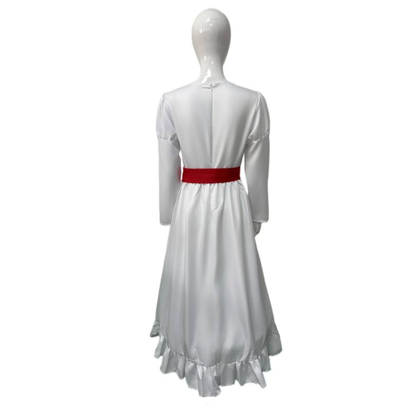 Elegantes weißes Annabelle-Halloween-Cosplay-Kleid – süßes Anime-Lolita-Kostüm für Bühnenauftritte und Rollenspiele (XS-XXXL)_voghion.com