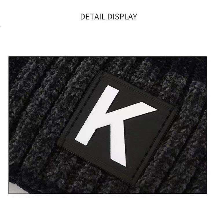 Warm Plus Velvet Thickened Cycling Hat Outdoor Wool Hat All Match Black Flow Men's Winter Outdoor_voghion.com