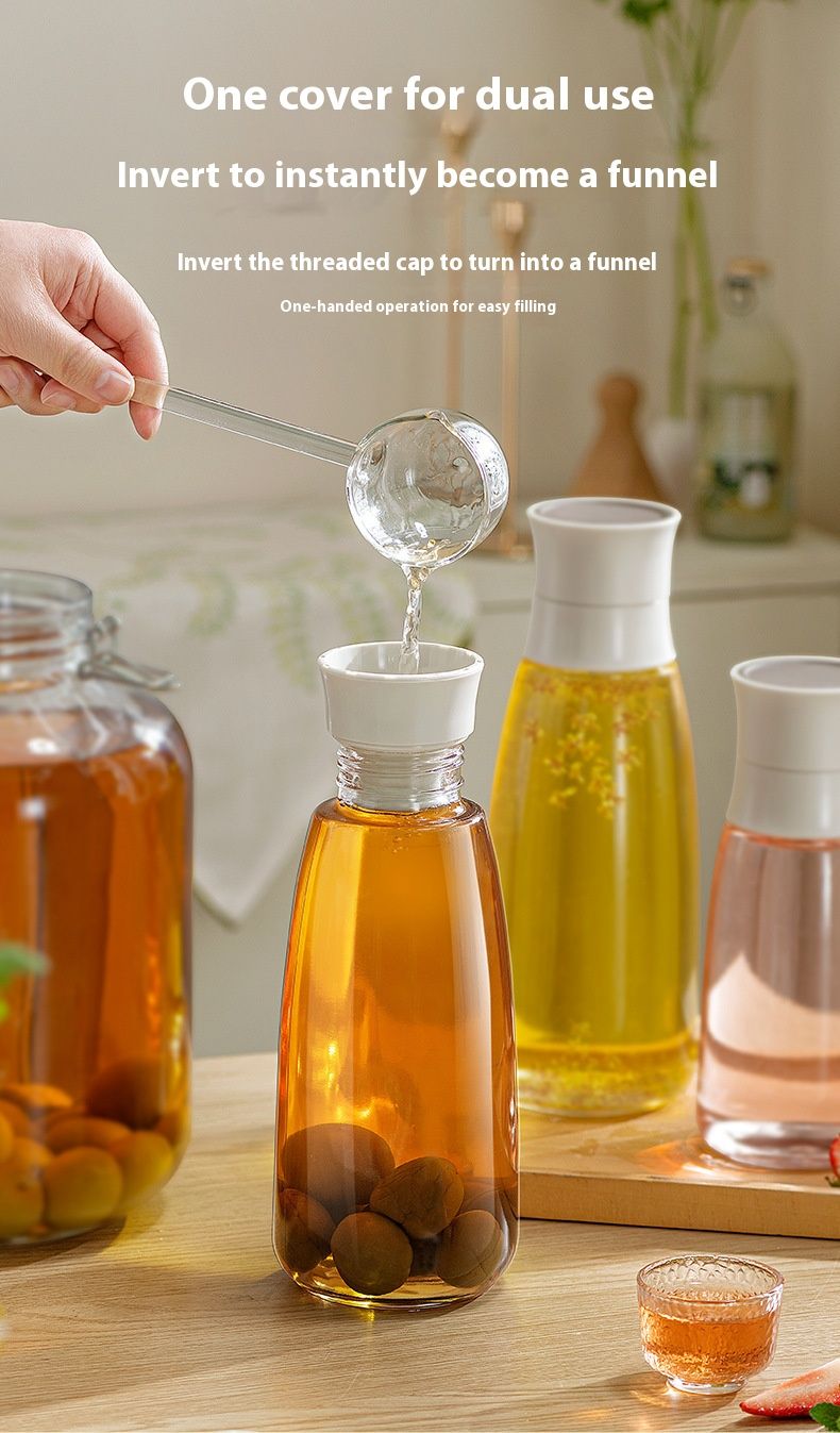 Glass Liquor Bottle – Modern & Minimalist Design For Wine, Whiskey & DIY Drinks (500ml/1000ml, White/Green)_voghion.com
