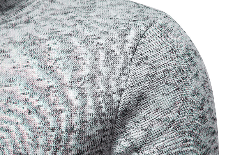 2024 New European size hollowed out placket with zipper design for men's high neck bottom T-shirt hoodie_voghion.com