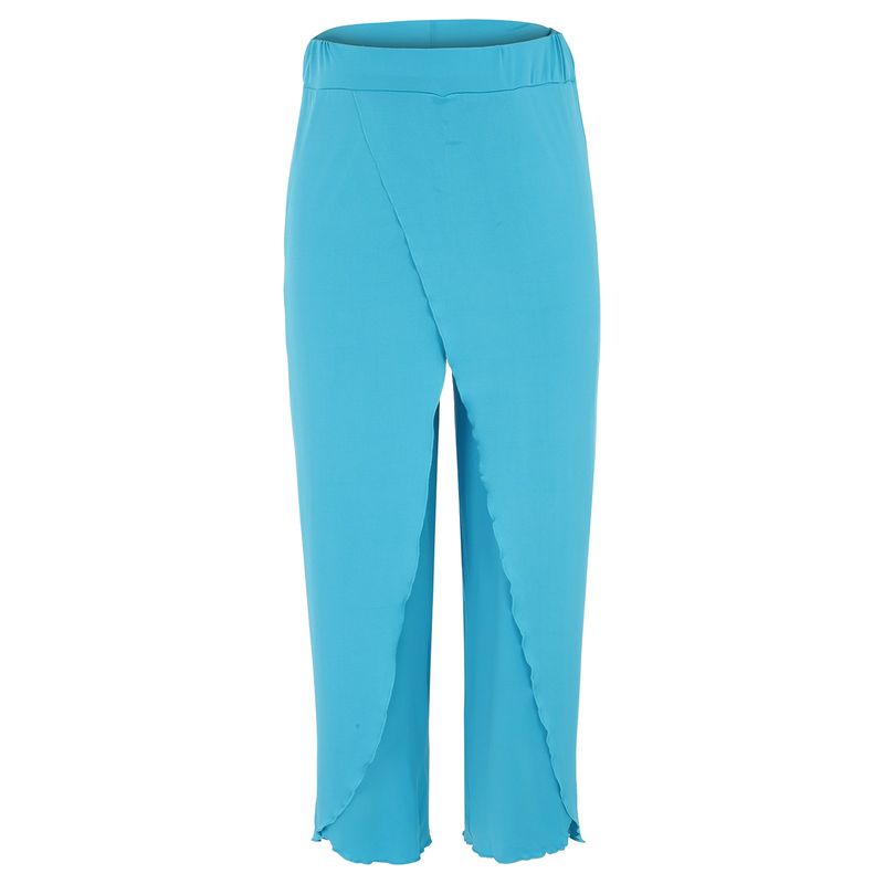 Hot Selling Damme Plus Size Wide Leg Hosen Loose Fiess Dance Yoga Split Hosen Weiblech Elastesch Wasit Casual Workout Solid Summer_voghion.com