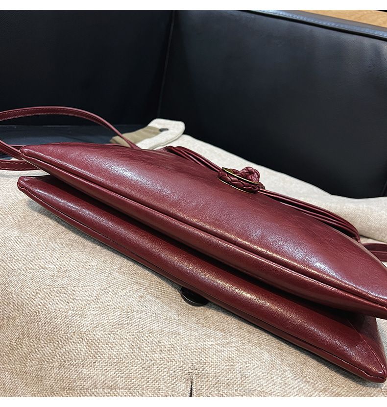 Borsa a tracolla da donna in pelle conciata al vegetale, borsa da pendolare da donna in morbida pelle di grande capacità, borsa a tracolla semplice ed elegante._voghion.com