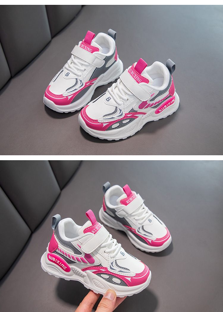 Kids' Shoes 2025 Autumn New Children's Sports Shoes Boys And Girls Mesh Breathable Leisure Students Lightweight White Running Shoes_voghion.com