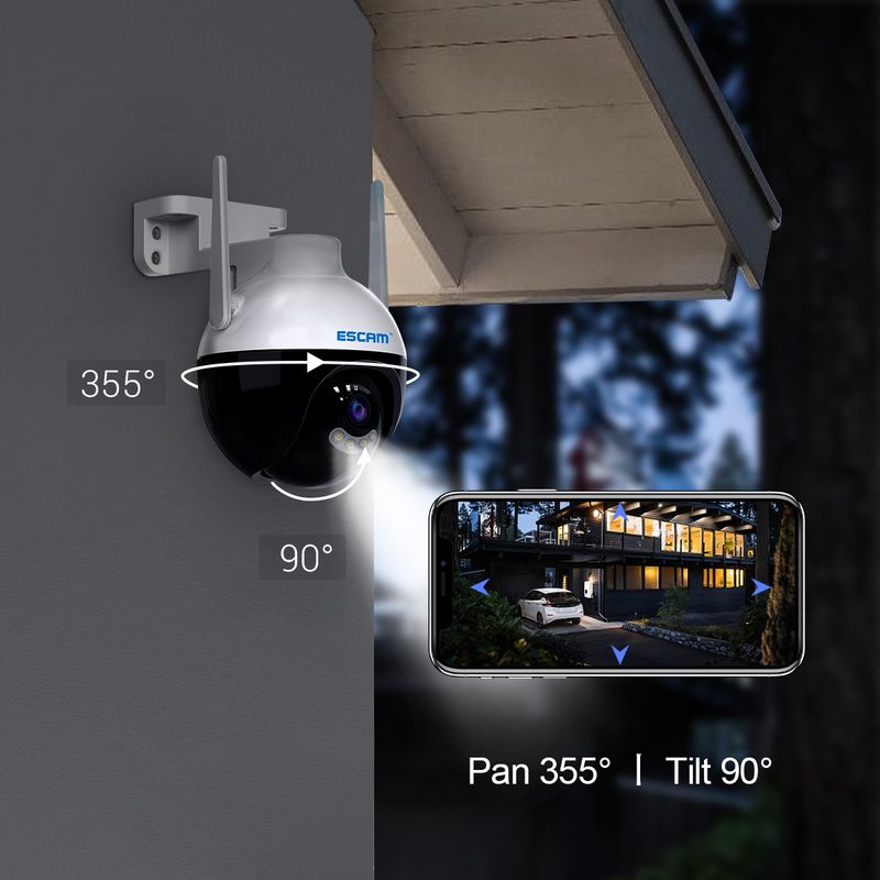 Telecamera IP WiFi intelligente QF300 da 4 MP con supporto rilevamento umanoide AI/tracciamento automatico/archiviazione cloud/visione notturna vocale bidirezionale, tipo di spina: spina UE_voghion.com