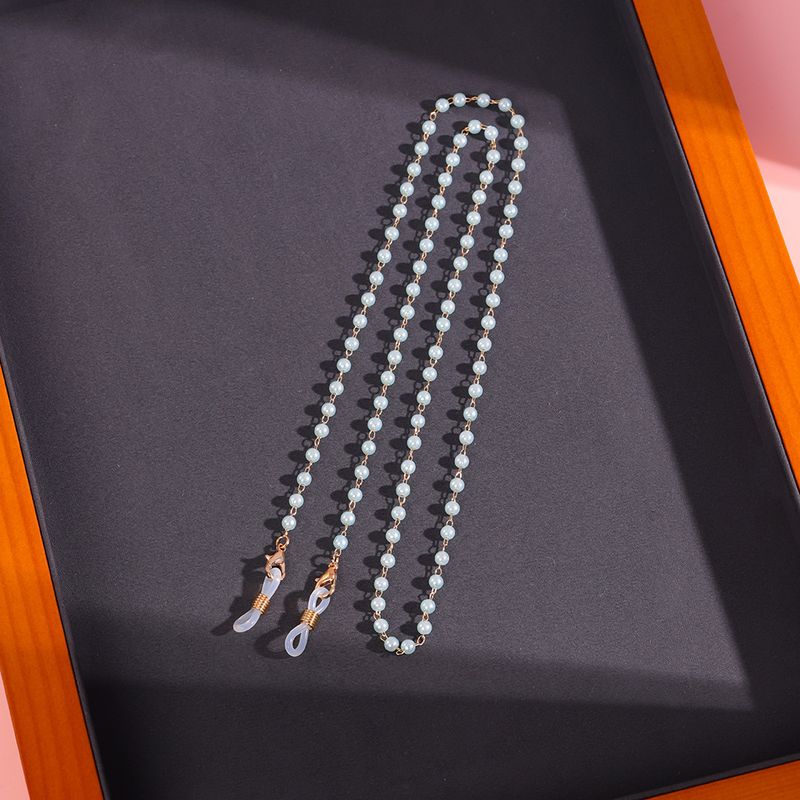 New Fashion Hanging Trendy Colorful Pearl Glasses Anti-Slip Mask Chain_voghion.com
