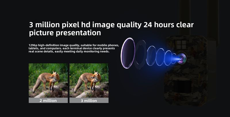 Fernüberwachungskamera für Jagd, Waldschutz und Solartechnik mit HD-Infrarot-Nachtsicht_voghion.com