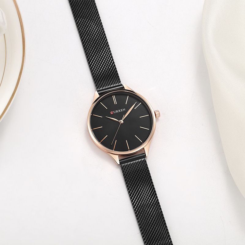 Elegante orologio da donna con bracciale a maglie - Cassa ultra sottile da 8 mm, movimento al quarzo giapponese Miyota, resistente all'acqua fino a 30 m, orologio alla moda_voghion.com