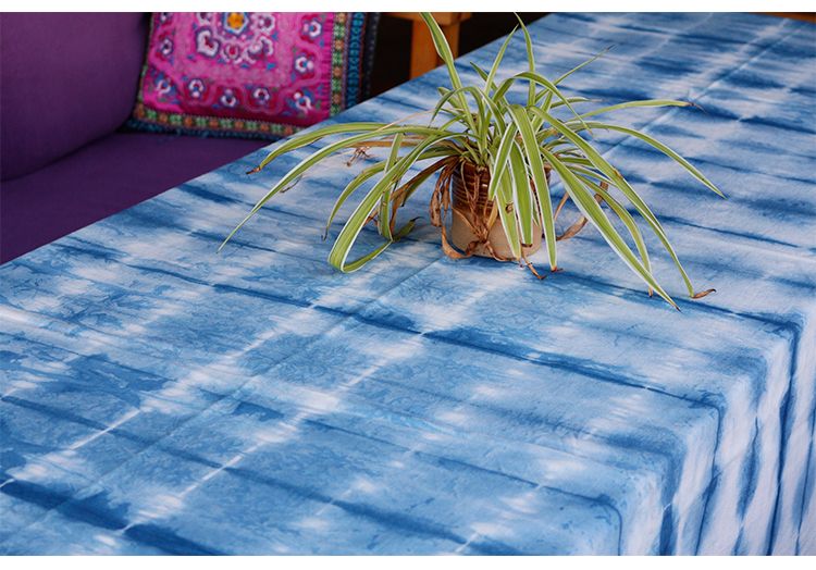 Nappe rectangulaire marron café fraîchement nouée à la main, nouveauté 2025_voghion.com