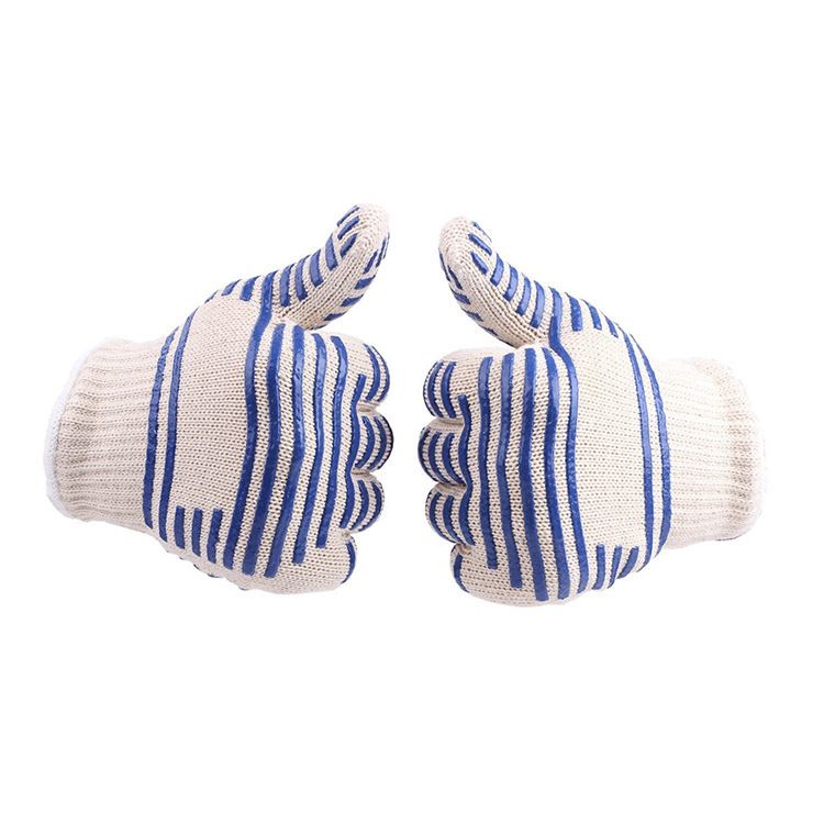 High Temperature Resistant 250-300 Degree Cotton BBQ Microwave Oven Kitchen Gloves_voghion.com