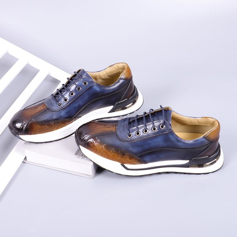 Geeignet für alle Jahreszeiten. Lässige Herrenschuhe aus echtem Leder aus reinem Rindsleder._voghion.com