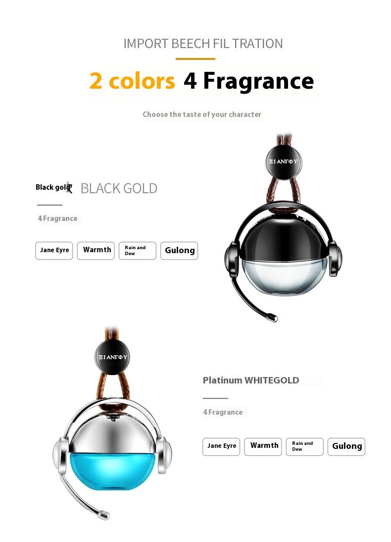 2024 Nuovo ciondolo creativo in metallo per auto, profumo per auto, profumo per auto in bottiglia di profumo per auto, olio essenziale, ciondolo per auto profumato_voghion.com